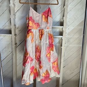 Tracy Reese babydoll floral midi dress